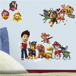 Paw Patrol Wall Decals Peel and Stick Removable Repositionable Kids Room Decor